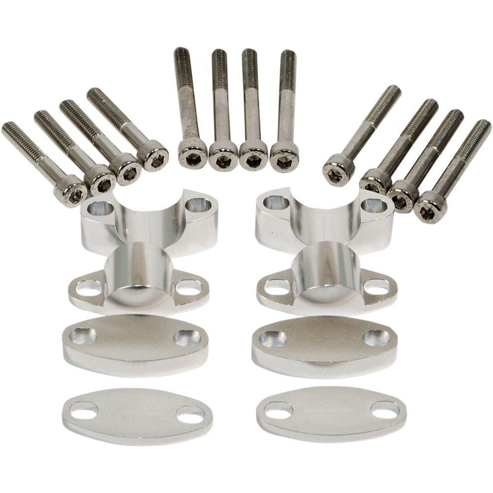 Emgo Aluminum Handlebar Riser Kit - 1-1/8" - Aluminum 23-09380