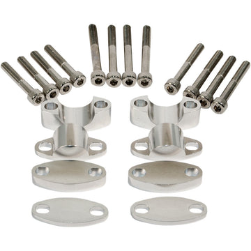 Emgo Aluminum Handlebar Riser Kit - 1-1/8" - Aluminum 23-09380