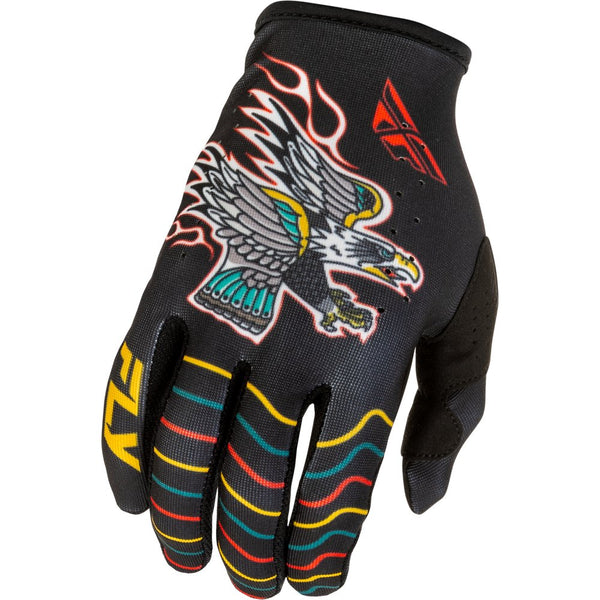 Youth Lite Americana Gloves Black/Red/Gold Yl