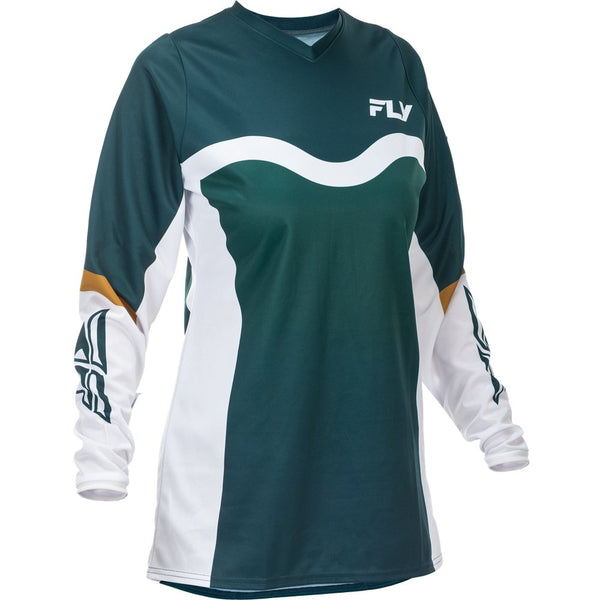 Women's F 16 Jersey Teal/White/Gold Md