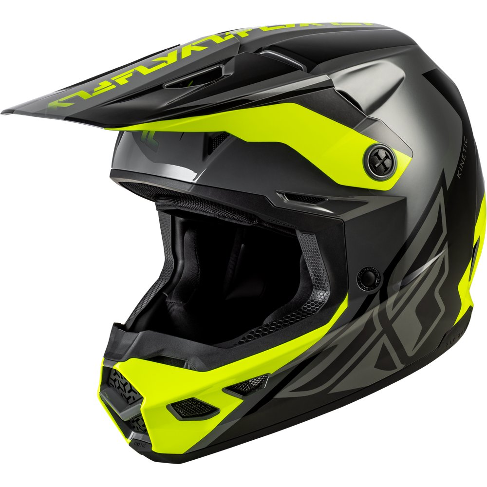 Kinetic Crest Helmet Grey/Black/Hi Vis Xs