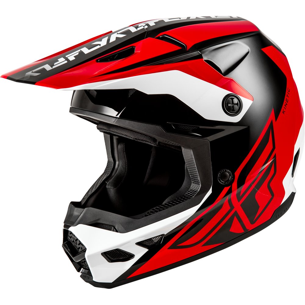 Kinetic Crest Helmet Red/Black/White Lg