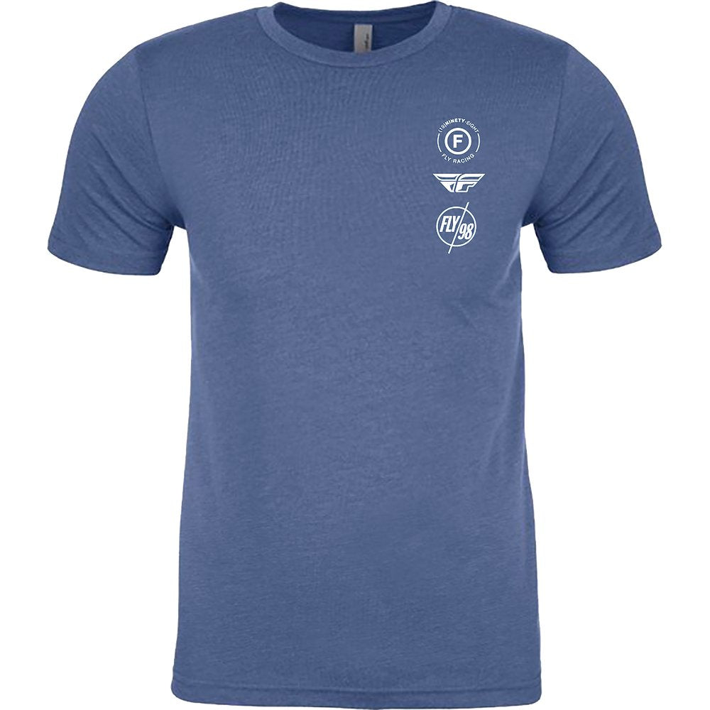Fly Atom Tee Cool Blue Heather Md