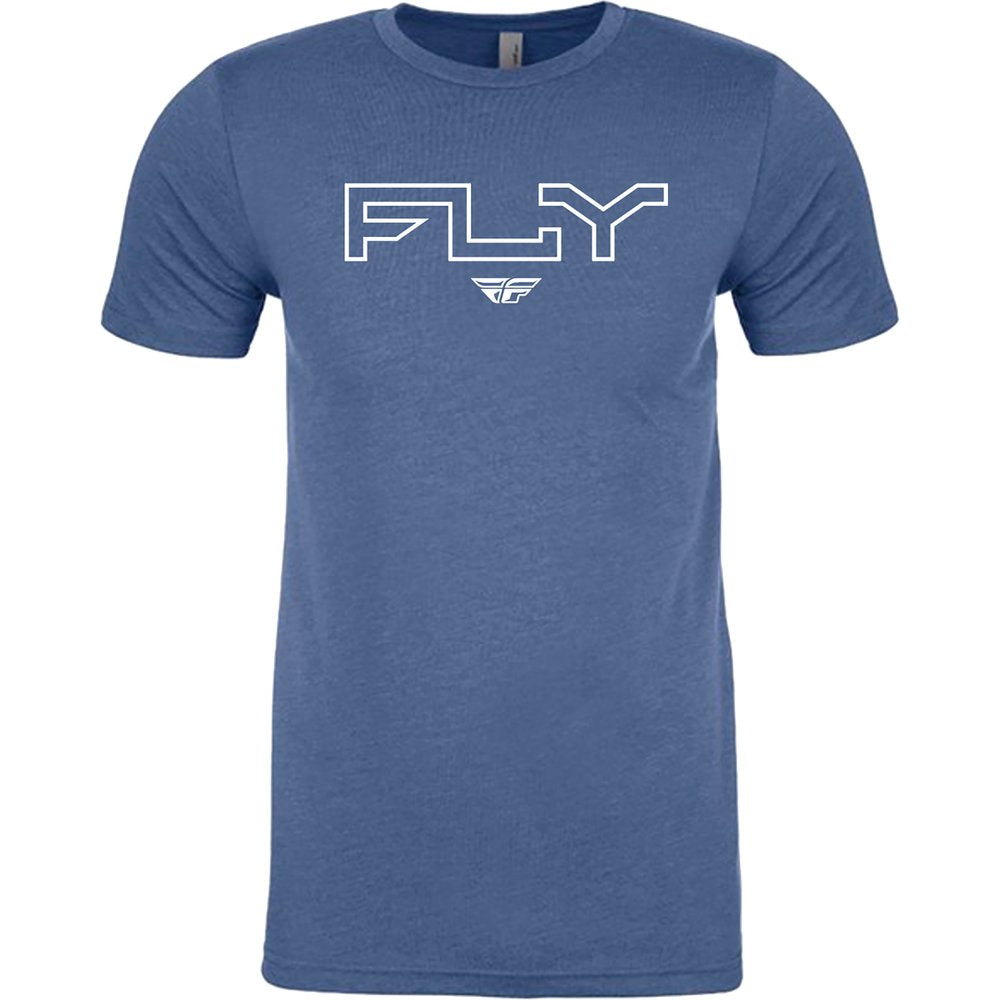Fly Edge Tee Cool Blue Heather Lg