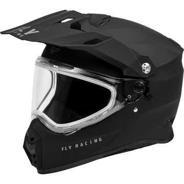 Trekker Cw Solid Helmet Dual Shld Matte Black Xs
