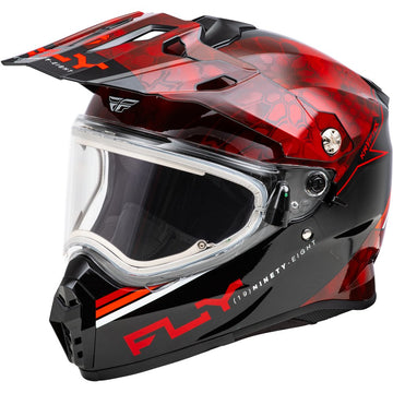 Trekker Cw Conceal Helmet Elec Shld Red/Black Xl