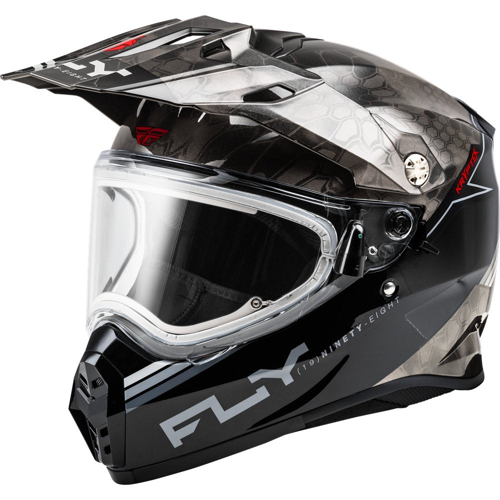 Trekker Cw Conceal Helmet Elec Shld Black/Grey/White Xs