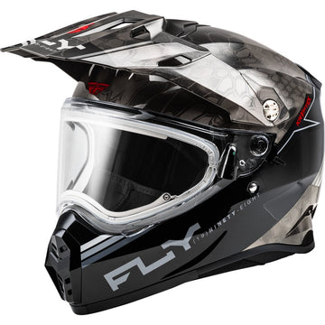 Trekker Cw Conceal Helmet Elec Shld Black/Grey/White Sm