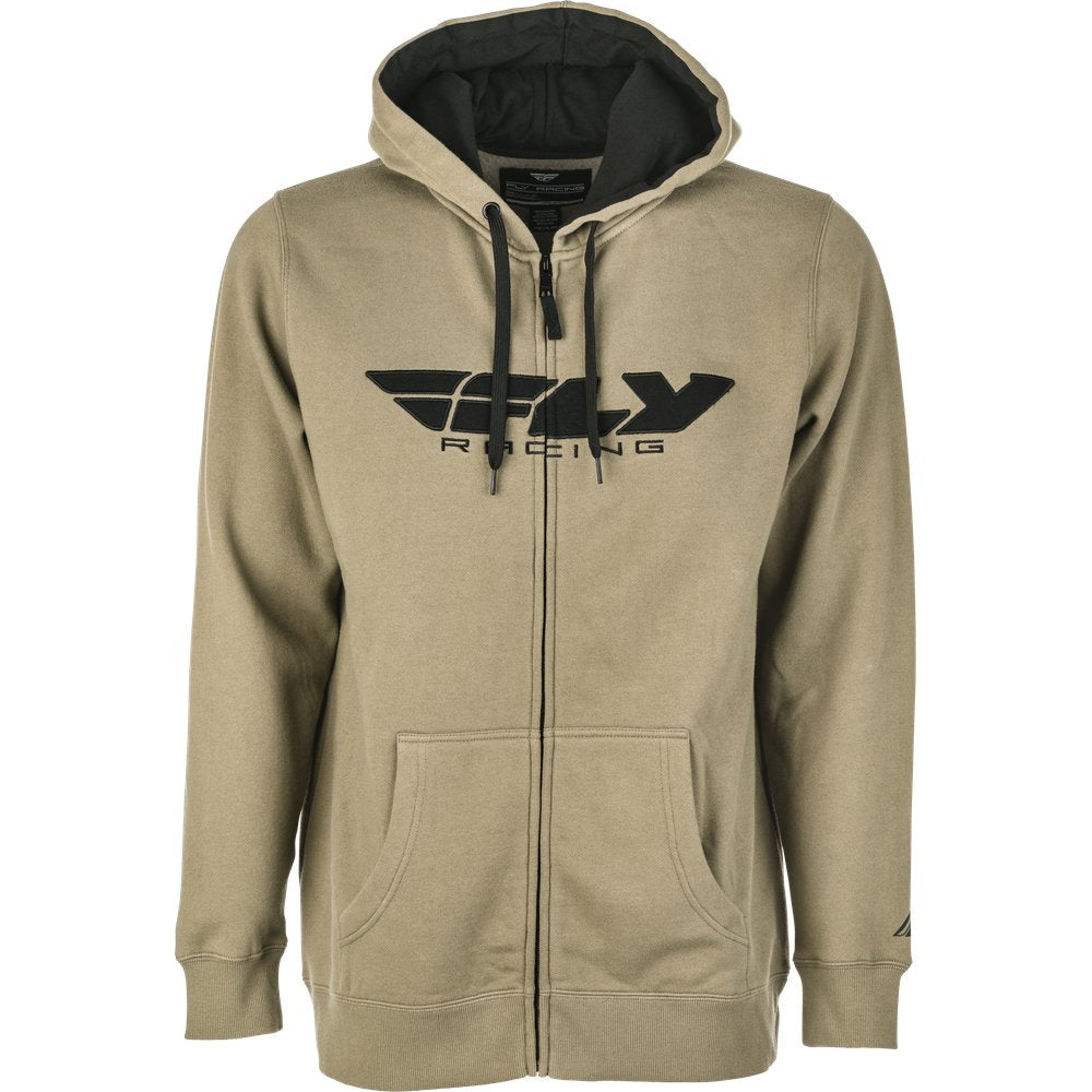 Fly Corporate Zip Up Hoodie Tan/Black Sm