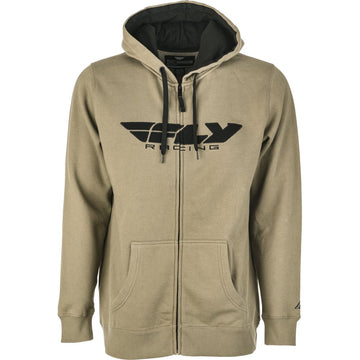 Fly Corporate Zip Up Hoodie Tan/Black Md