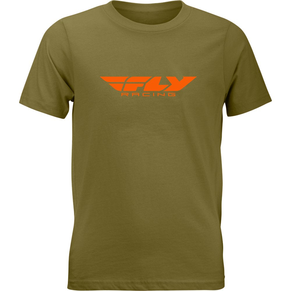 Youth Fly Corporate Tee Olive/Orange Yl