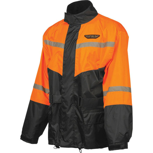 2 Piece Rain Suit Black/Orange 2x