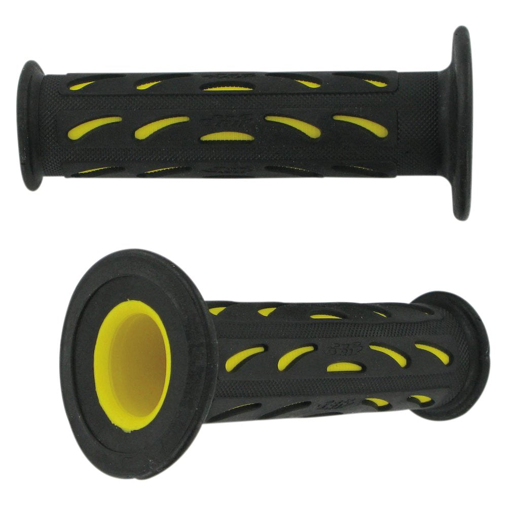 Pro Grip 724 Dual Density Sportbike Grips - Open Ends - Black/Yellow PA0724OEGI02