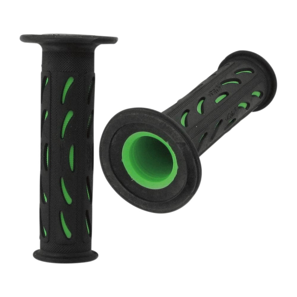 Pro Grip 724 Dual Density Sportbike Grips - Open Ends - Black/Green PA0724OEVE02