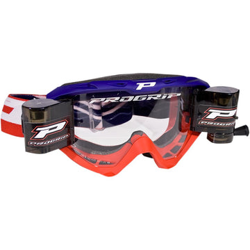 Pro Grip 3450 Goggle - Riot - Roll-Off - Blue/Red - Clear Lens PZ3450ROBLRO