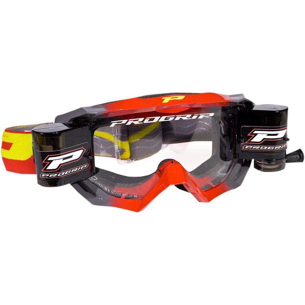 Pro Grip 3200 Roll-Off Goggle - Venom - Red/Gray - Clear Lens PZ3200ROROGR