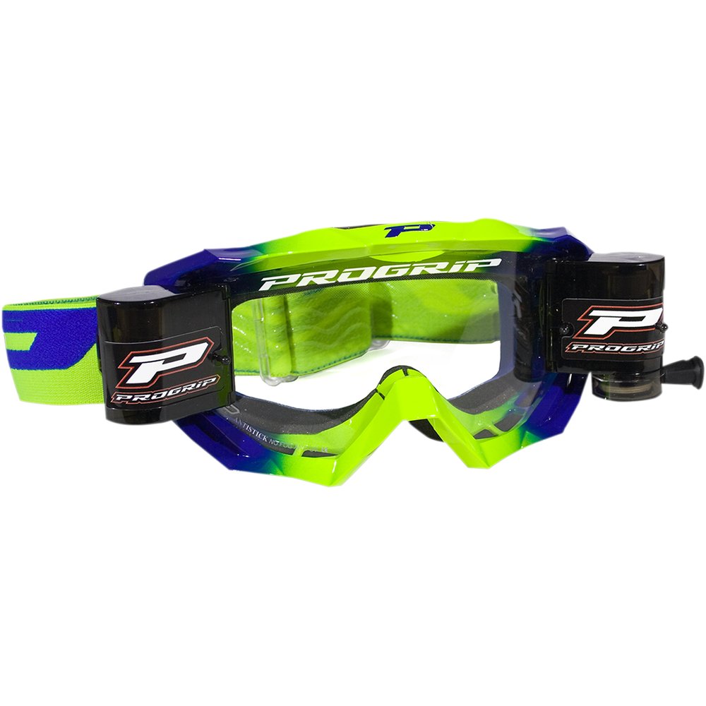 Pro Grip 3200 Roll-Off Goggle - Venom - Fluorescent Yellow/Blue - Clear Lens PZ3200ROGFBE