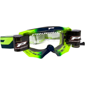 Pro Grip 3200 Roll-Off Goggle - Venom - Blue/Fluorescent Yellow - Clear Lens PZ3200ROBLGF