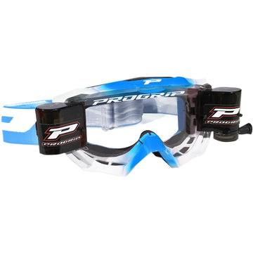 Pro Grip 3200 Roll-Off Goggle - Venom - Light Blue/White - Clear Lens PZ3200ROAZBI