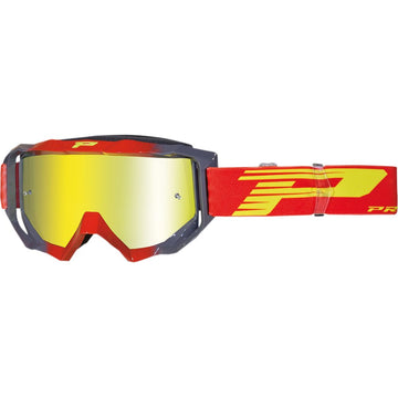 Pro Grip 3200 FL Goggle - Venom - Gray/Red - Yellow Mirror Lens PZ3200ROGRFL