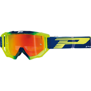 Pro Grip 3200 FL Goggle - Venom - Navy/Yellow Fluo - Orange Mirror Lens PZ3200BLGFFL