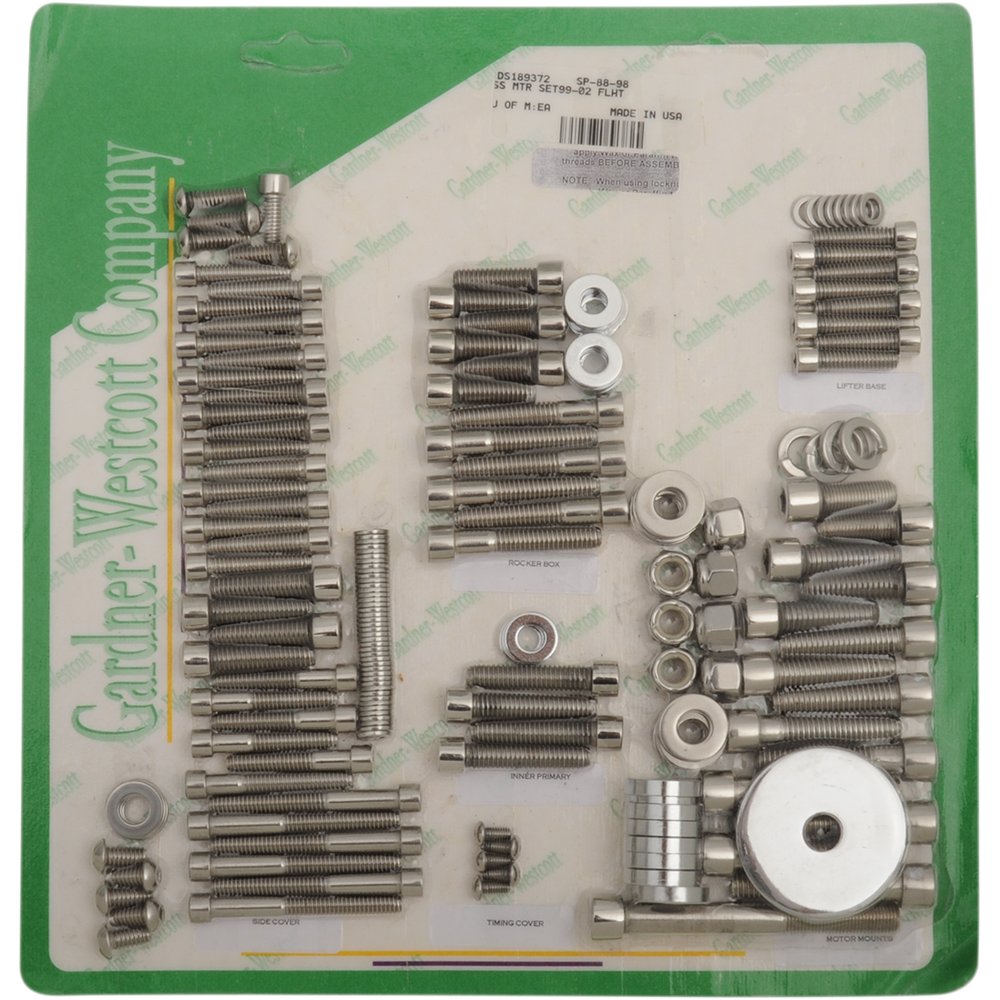 Gardner-Westcott Bolt Kit - Motor Set - Socket-Head SP-88-98