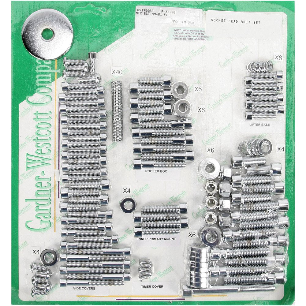 Gardner-Westcott Bolt Kit - Motor Set - Socket-Head - FLT P-88-98