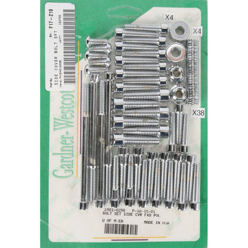 Gardner-Westcott Bolt Kit - Side Cover - Socket-Head - Chrome P-10-15-01