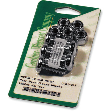 Gardner-Westcott Rotor Bolt Set - Lace - Chrome C-61-31T