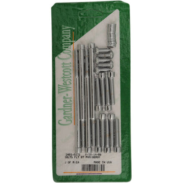 Gardner-Westcott Bolt Kit - Primary/Derby Cover - Socket-Head - Chrome P-10-14-08