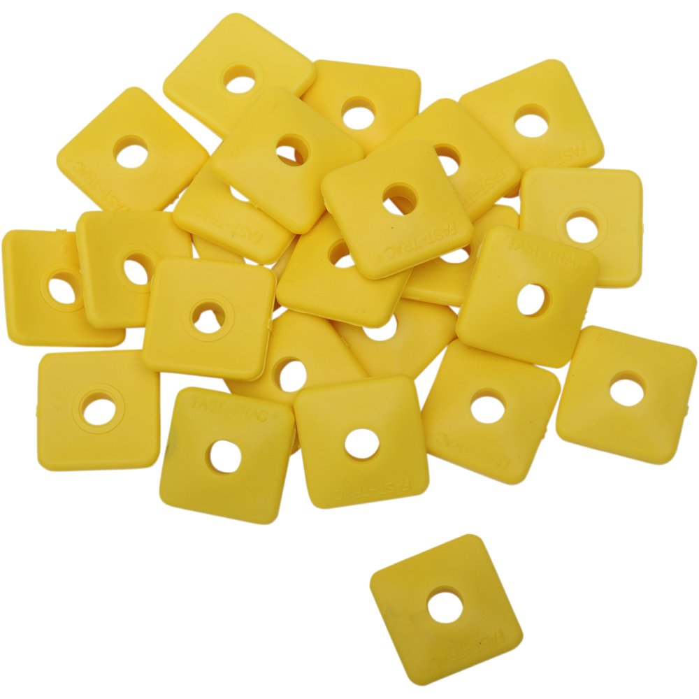 Fast-Trac Backer Plates - Yellow - Square - 24 Pack 207SY-24