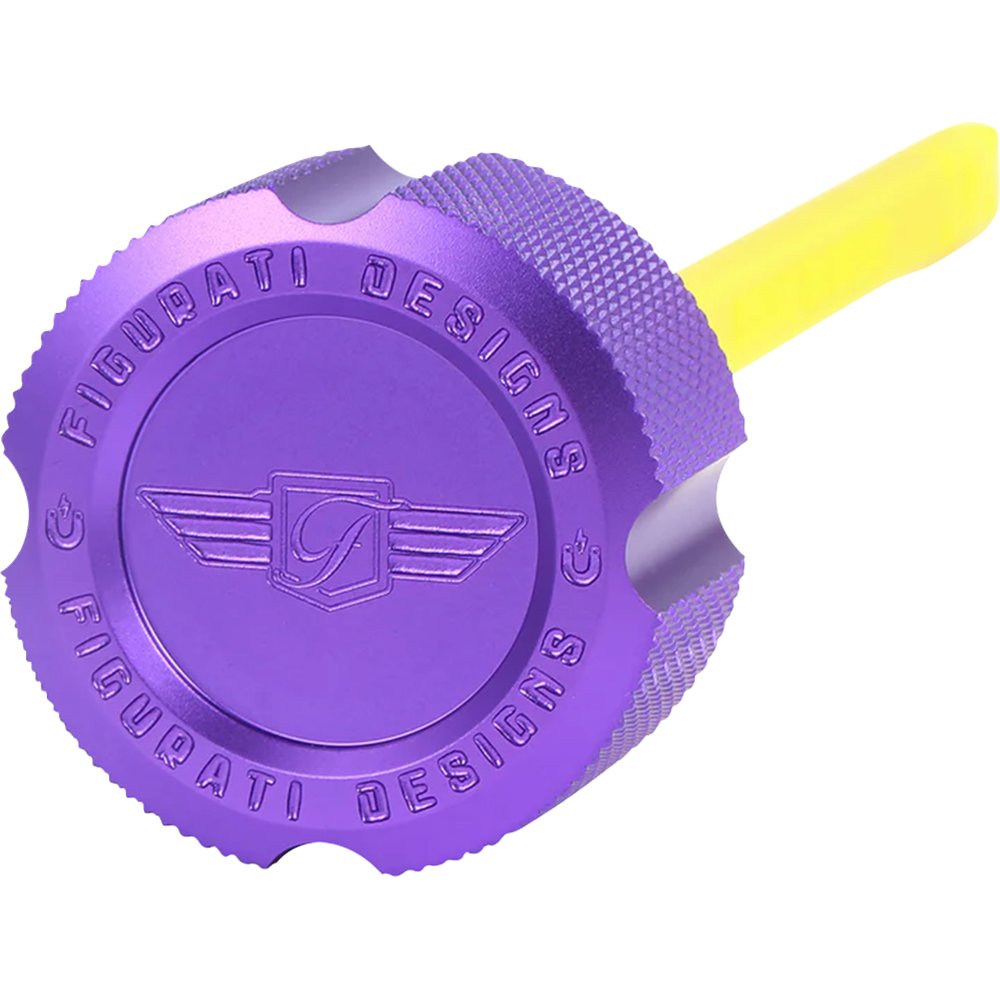 Figurati Designs Performance Magnetic Oil Dipstick - Knurled - Purple - M8 Touring/Trike FDP01-M8KN-P