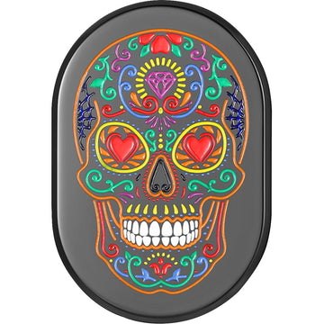 Figurati Designs Antenna Cover - Right Rear Fender - Sugar Skull - Black FD30-AC-BLK-RT
