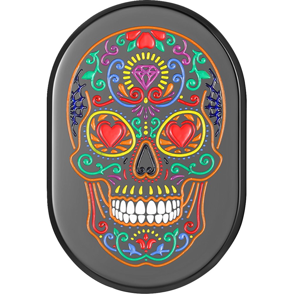Figurati Designs Antenna Cover - Right Rear Fender - Sugar Skull - Black FD30-AC-BLK-RT