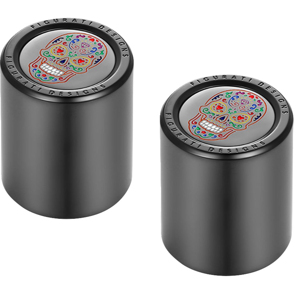 Figurati Designs Docking Cover - Medium - Black - Sugar Skull FD30-DC-27-30-BLK