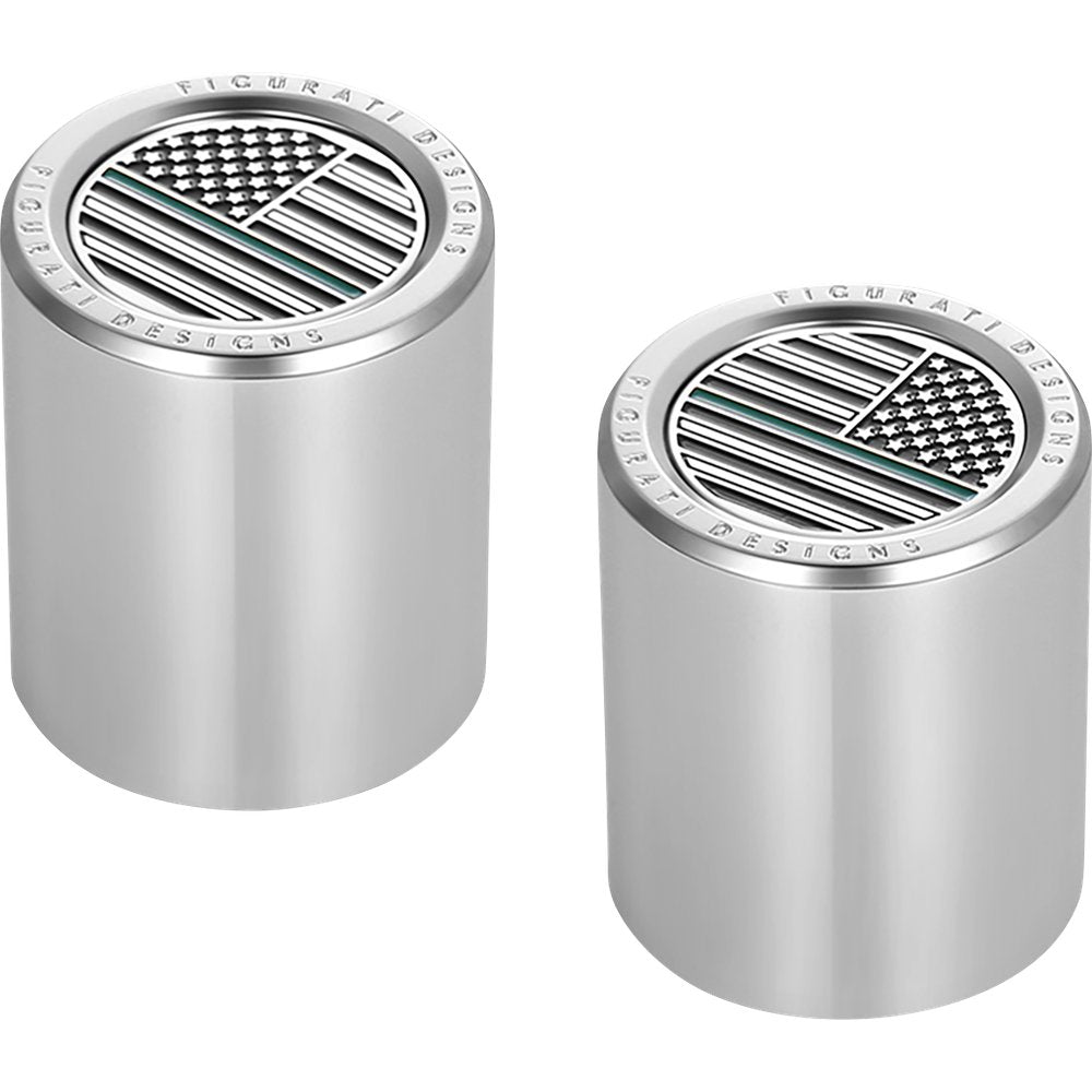 Figurati Designs Docking Covers - American Flag - Contrast Cut - Silver FD72-DC-2730-SS