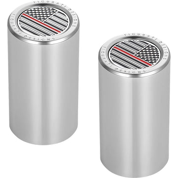 Figurati Designs Docking Covers - American Flag - Red Line - Long - Silver FD73-DC-2545-SS