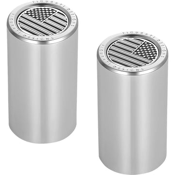 Figurati Designs Docking Covers - American Flag - Long - Contrast Cut - Silver FD26-DC-2545-SS