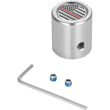 Figurati Designs Heel-Toe Shifter Cover - Red Line American Flag - Stainless Steel FD73-HTSC-SS