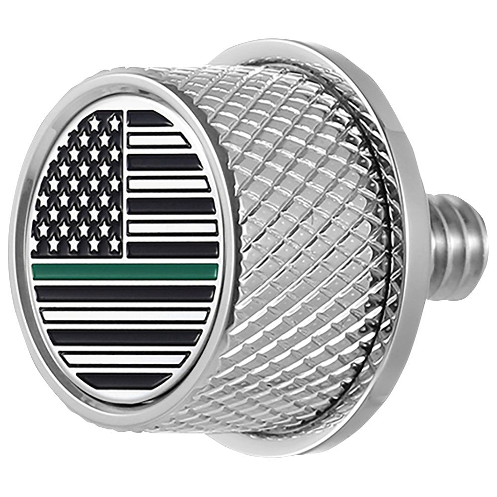 Figurati Designs Seat Mounting Knob - Stainless Steel - Green Line American Flag FD72-SEAT KN-SS