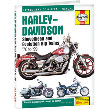 Haynes Manual - Harley-Davidson - Shovelhead & Evolution Big Twins '70-'99 M2536