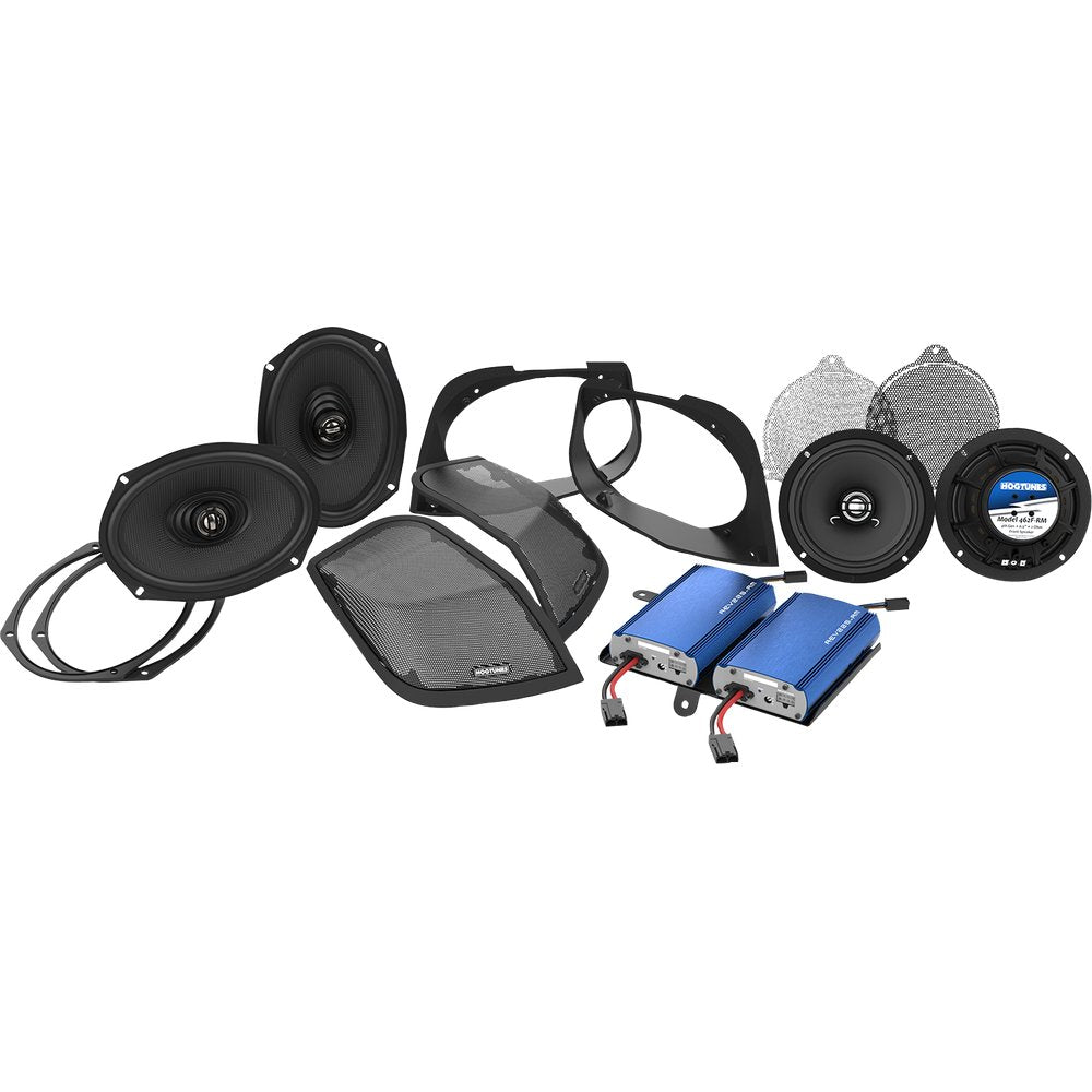 Hogtunes Cut-In Lid Kit with Speakers/Amplifier RETRO 450.4 KIT