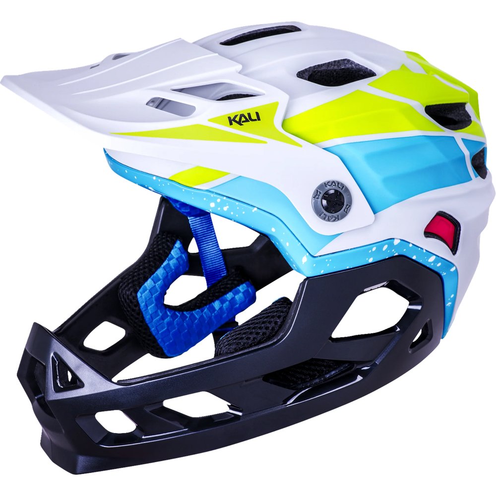 KALI Child Maya Helmet - LTD Race - Matte Gray/Lime/Blue 0221924422