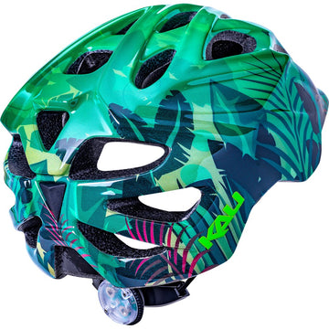 KALI Child Chakra Lighted Helmet - Jungle - Gloss Green - XS 0221022214