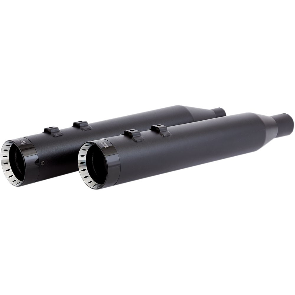 KHROME WERKS 4-1/2" HP-Plus? Slip-On Mufflers - Black with Turbine - Touring 202870