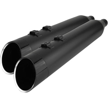 KHROME WERKS 4-1/2" HP-Plus? Slip-On Mufflers - Black with Edge Tip 202855