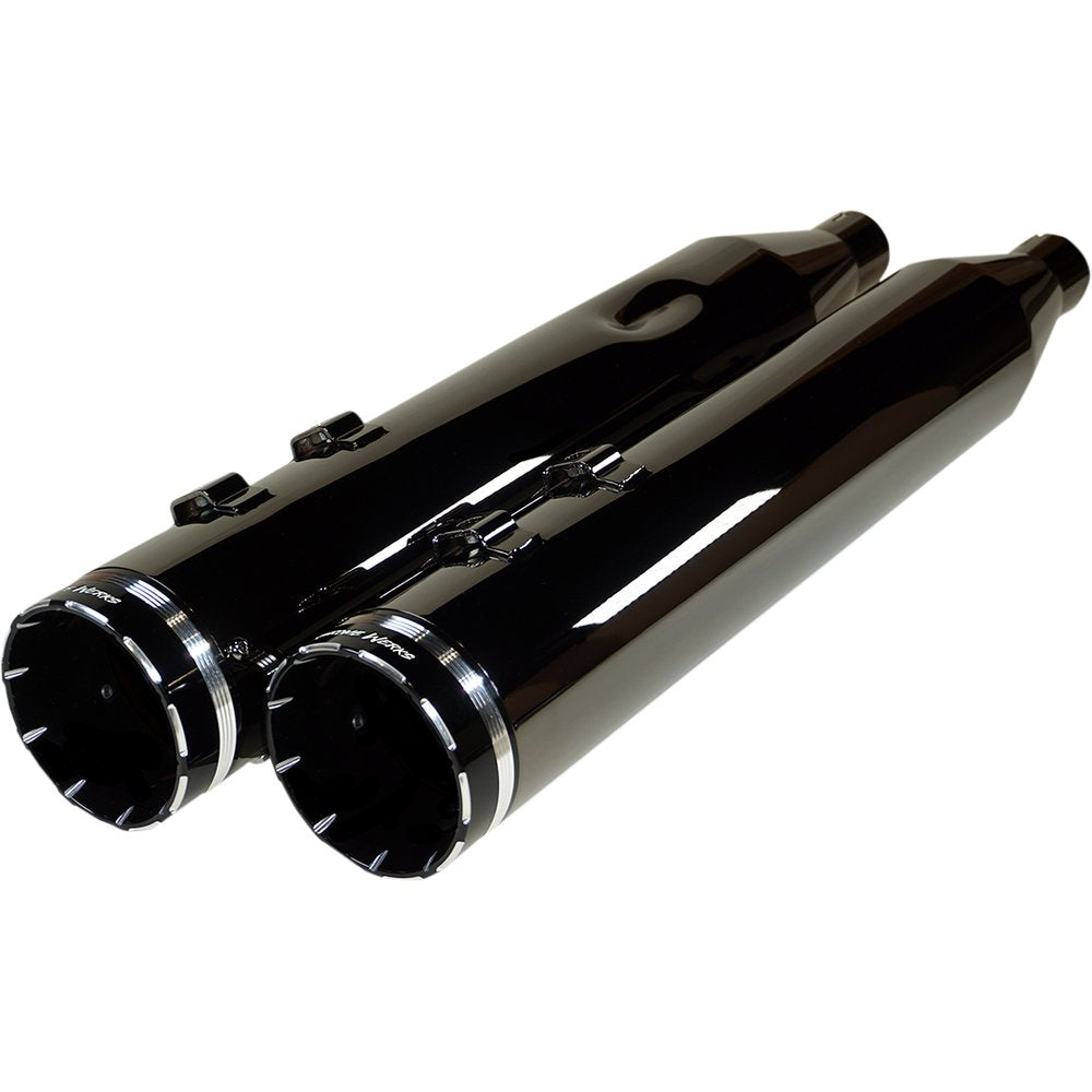 KHROME WERKS 4-1/2" HP-Plus? Slip-On Mufflers - Eclipse? with Tracer Tip 201670