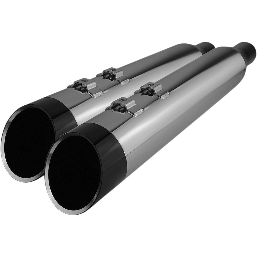 KHROME WERKS 4-1/2" HP-Plus? Slip-On Mufflers - Chrome with Edge Tip 202685