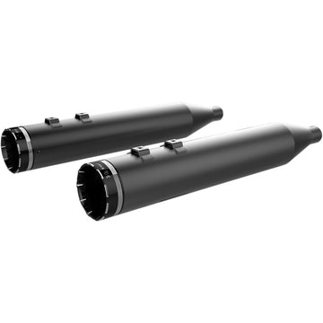 KHROME WERKS 4-1/2" HP-Plus? Slip-On Mufflers - Black with Tracer Tip 202840
