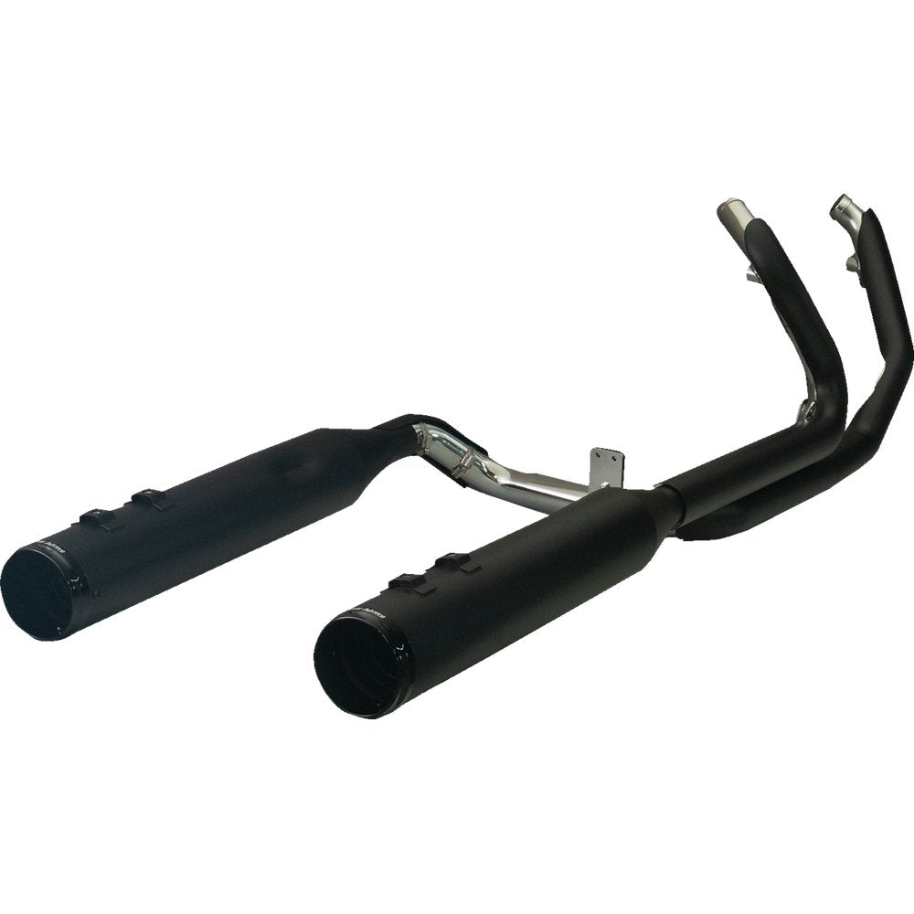 KHROME WERKS 2-into-2 Dominator Exhaust System with 4-1/2" Mufflers - Black with Race Tip - M8 200130